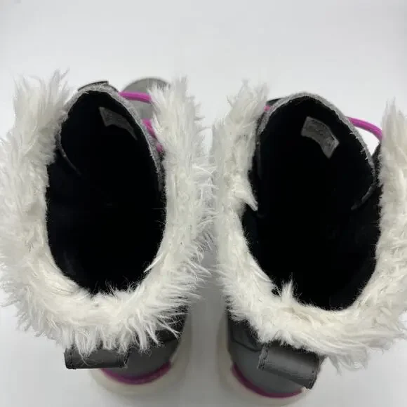 Sorel Kids Quarry Grey/Bright Lavender Explorer Lace WP Boot US 5 - Picture 6 of 13